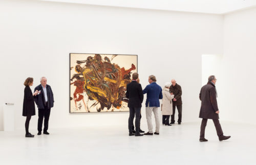 Installation view of Kazuo Shiraga for the gallery's inaugural exhibition at Kanaal