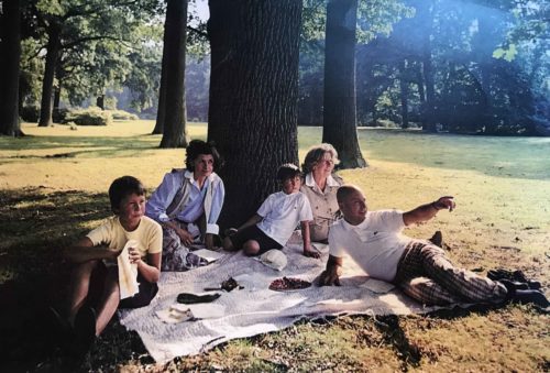 Vervoordt family's first picnic in the castle's park